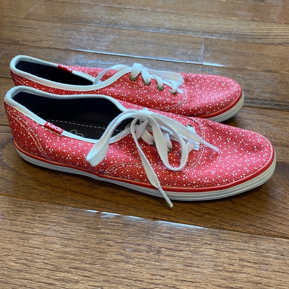 Keds Red and White Polka Dot Sneakers - Picture 6 of 6